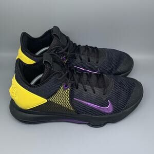 Nike LeBron Witness 4 Black/Opti Yellow Basketball‎ Shoes BV7427-004 Men's Sz13